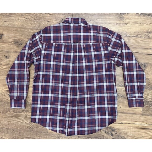 Ralph Lauren Chaps Button Down Shirt RCL Mens Large Red Plaid Check Long Sleeve - Picture 11 of 11